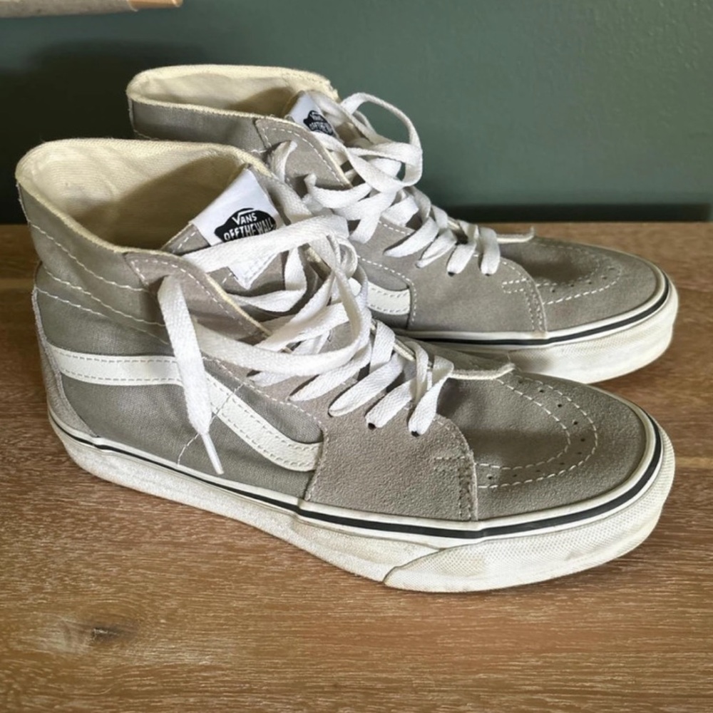grey high top vans